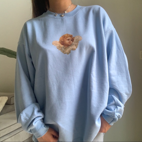 n e w ✨ rare angel baby blue crewneck 👼🏻 - Picture 7 of 10